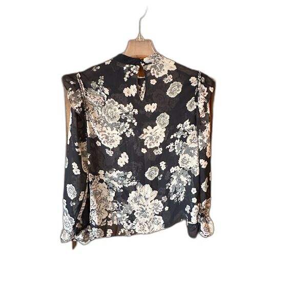 Adyson Parker Shear Floral Peasant Ruffle Blouse M - Picture 11 of 11